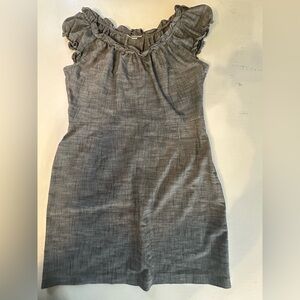 Dressbarn Charcoal Ruffle Dress